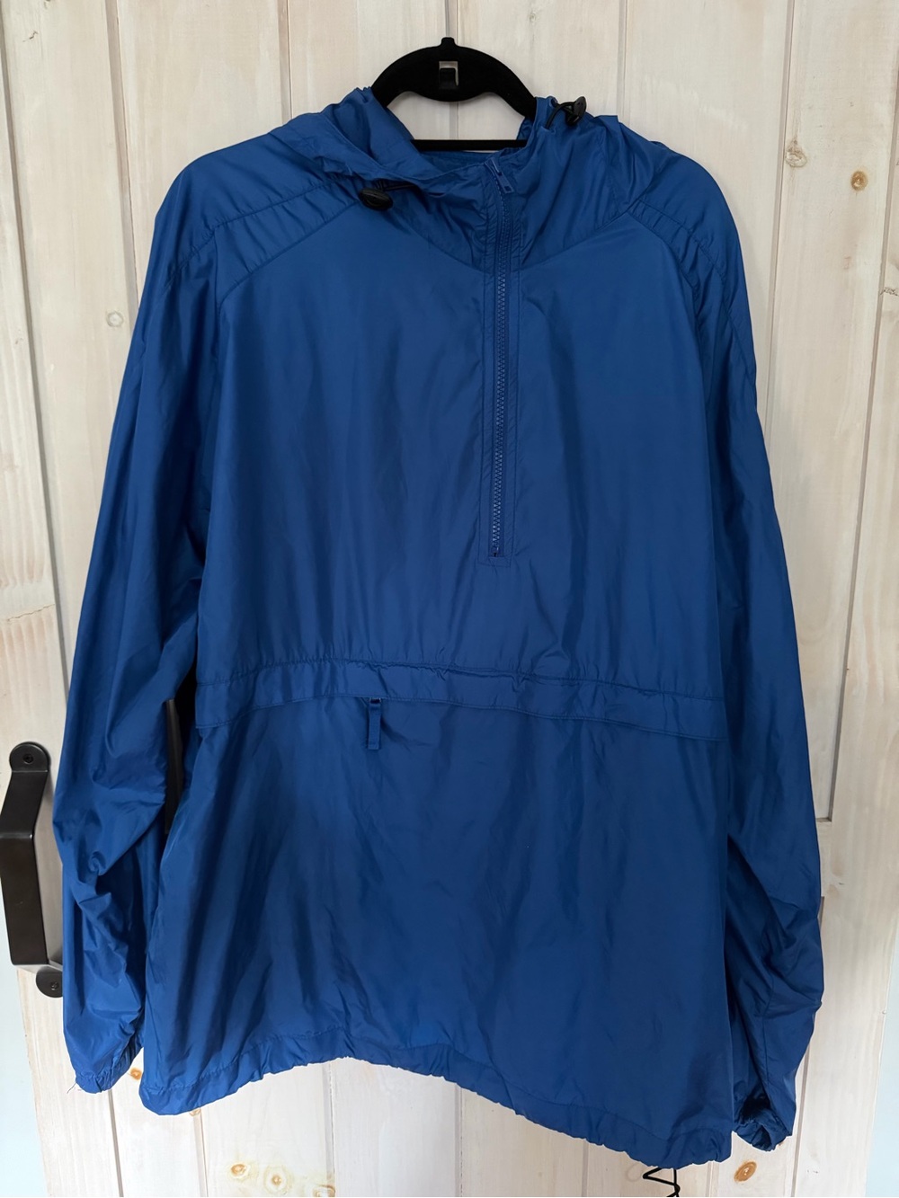 Old Navy Men's Royal Blue Hooded Windbreaker Pullover